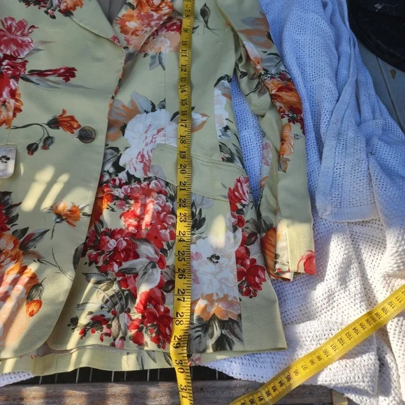 Vintage Linda Allard  Ellen Tracy‎ floral Blazer L - Picture 12 of 16